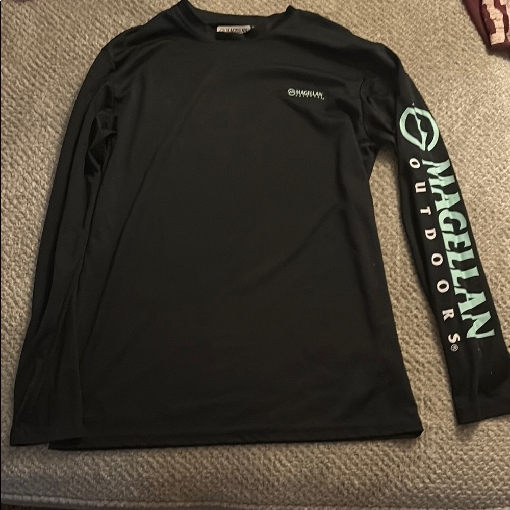 Magellan Outdoors Black and Green Logo Shirt